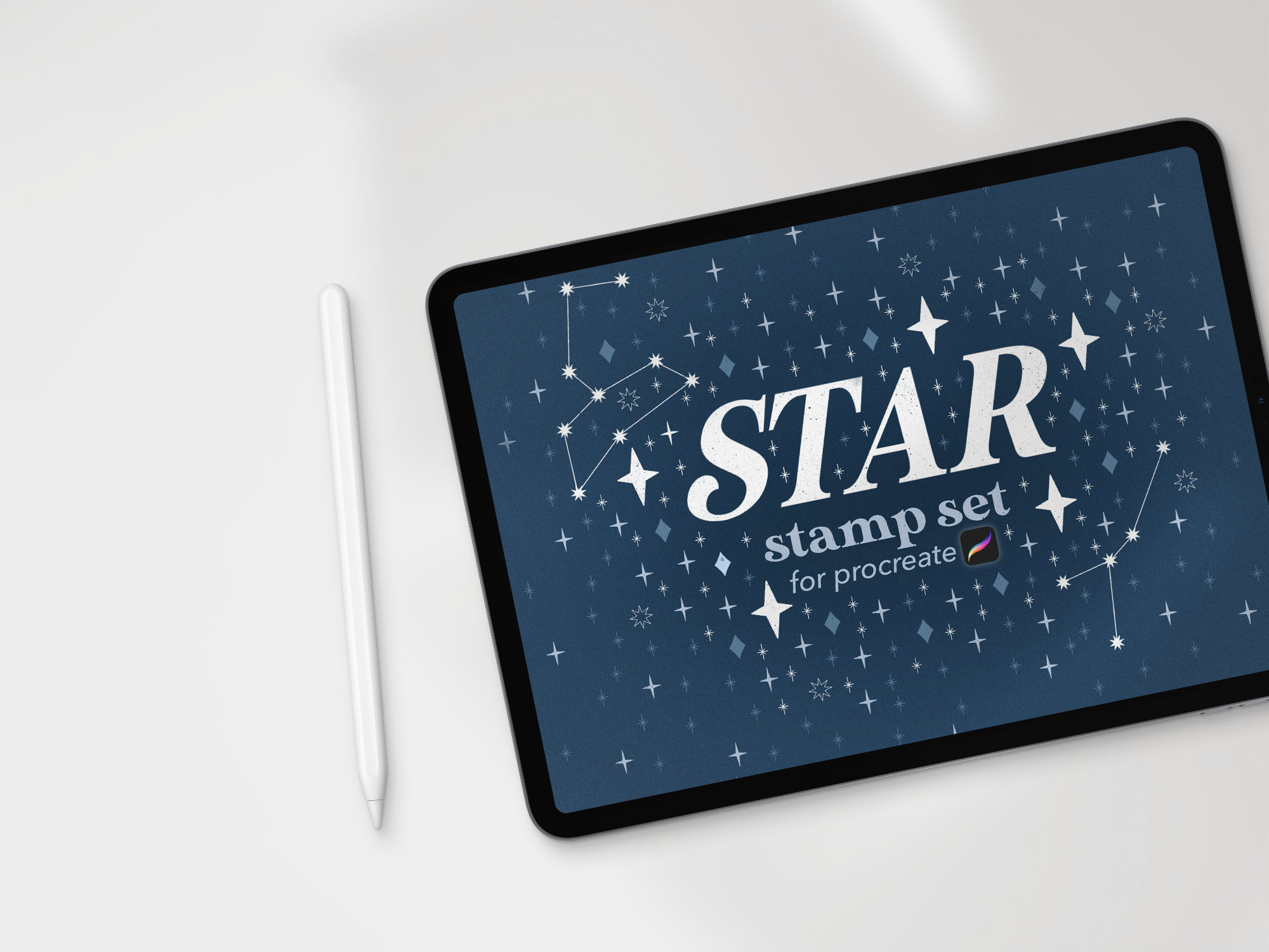 Procreate Star Stamp Set, Custom Brushes Stamps Stars Constellations ...