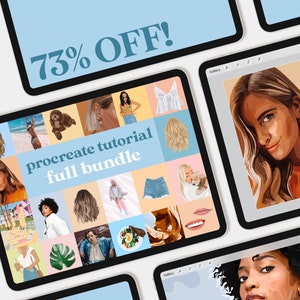 Bundle de didacticiels d'illustrations numériques Procreate, didacticiel pour débutants, cours Procreate pour la classe, guide d'apprentissage facile