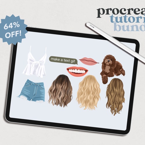 Procreate Digital Illustration Tutorial Bundle Portrait Etsy