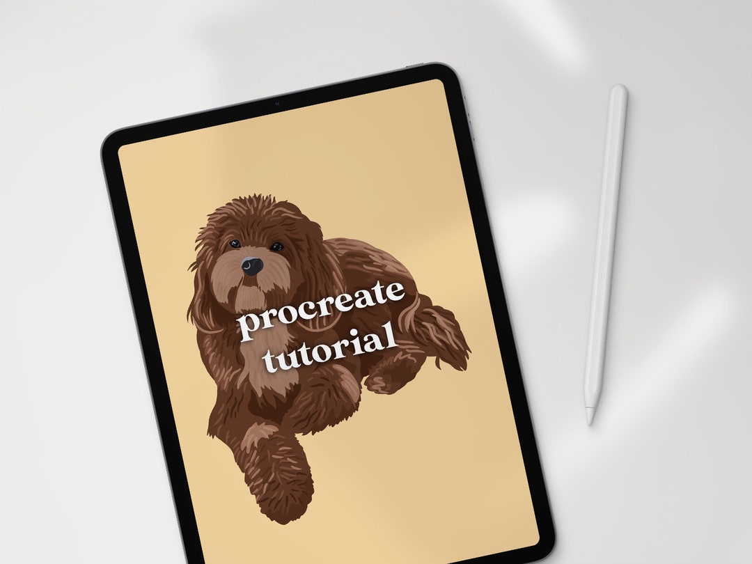 Procreate Digital Art Illustration Dog Pet Tutorial, How to Draw Dogs
