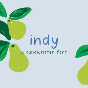 Fuente manuscrita Indy, descarga digital Cricut Procreate Illustrator Photoshop Escritura a mano Letras Lindas Femeninas Fuente personalizada