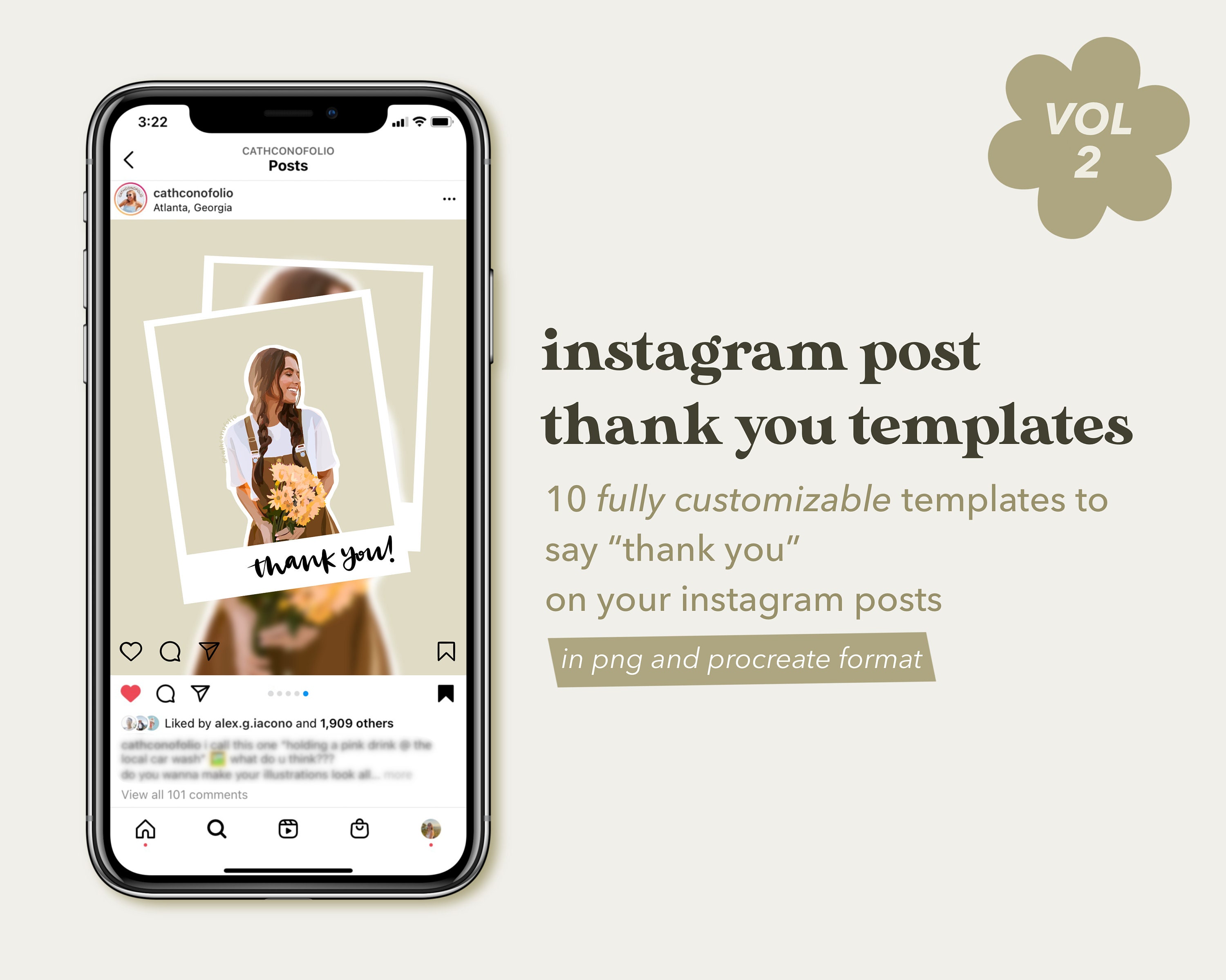 Instagram Thank You Templates Vol 2 Instagram Engagement Etsy UK
