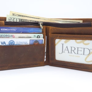 Engraved Leather Wallet