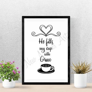 Riempie la mia tazza con grazia, SVG, PNG, JPEG, ClipArt, file macchina da taglio, Cricut, silhouette, Fratello
