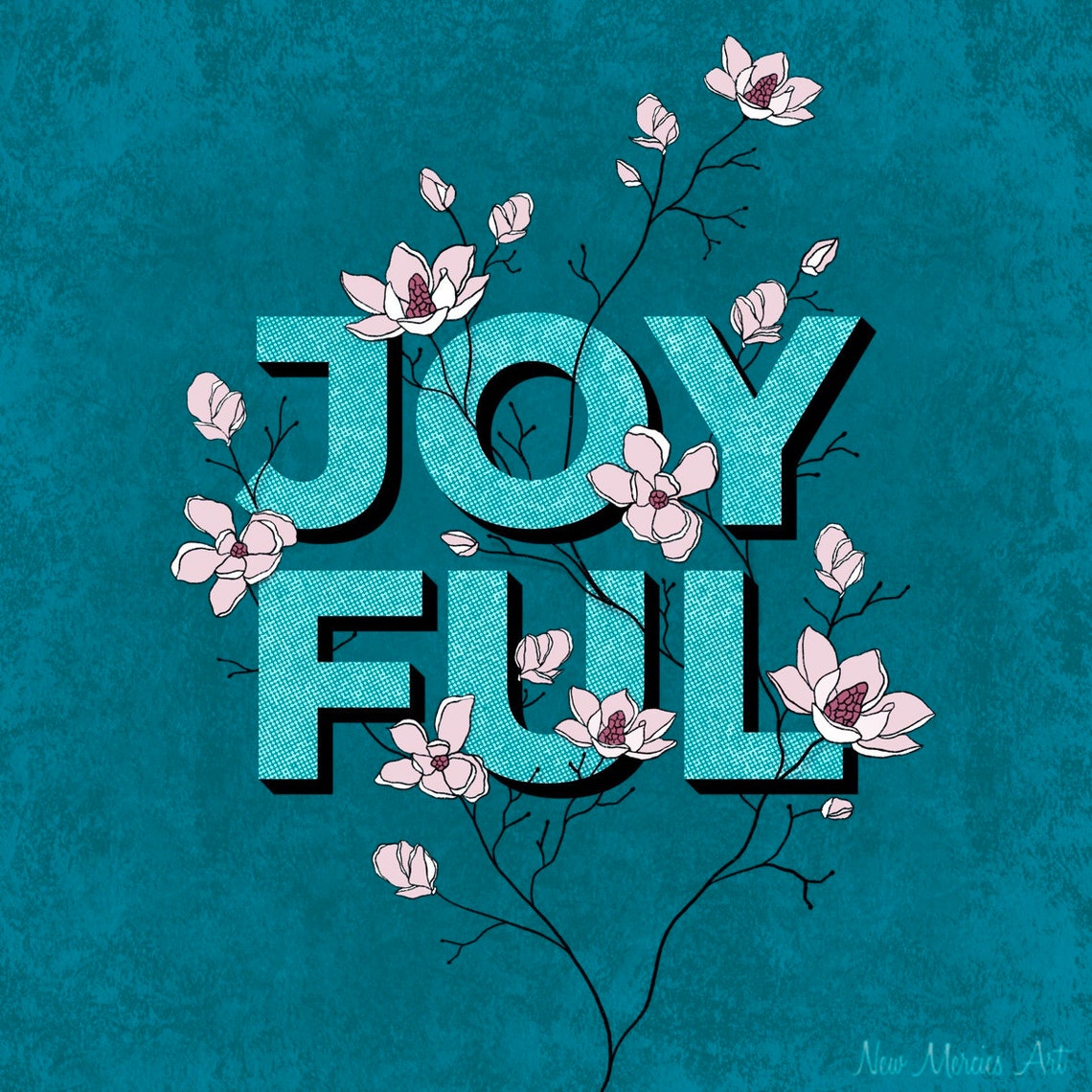 Joyful Art print inspirational art Series Etsy