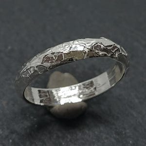 Handmade silver band ring