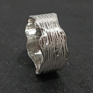 Handmade silver band ring
