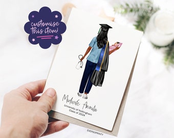 Personalised Graduation Card, Midwife Card, University Graduation, Medical Student Gift, Class Of 2024, Graduate Gift Nurse, Midwife Gift