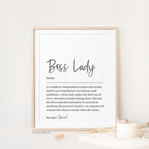 Boss Lady Print, Girl Boss Office Decor, Business Owner Gift, Small Business Supplies, New Business Gift, Business Sign, Business Owner image 8