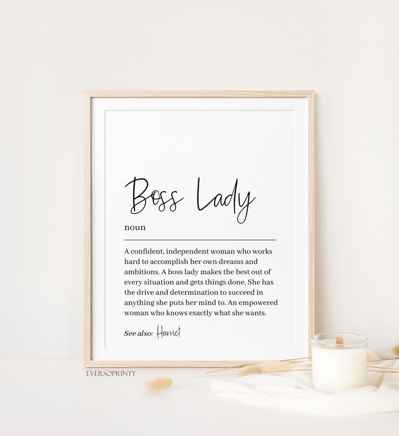 Boss Lady Print, Girl Boss Office Decor, Business Owner Gift, Small Business Supplies, New Business Gift, Business Sign, Business Owner image 8