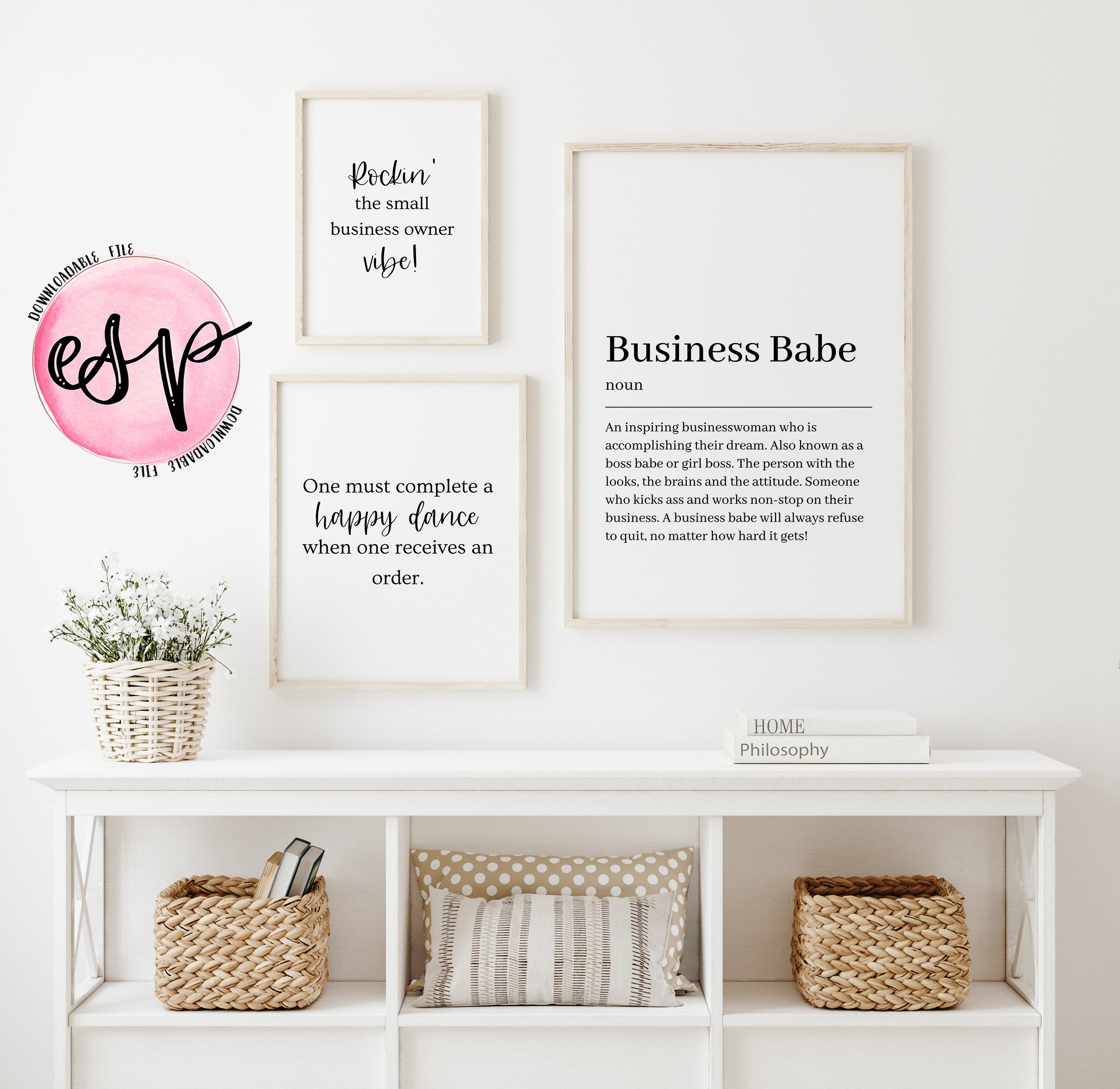 Business Babe Definition Print Small Business Owner Small Etsy