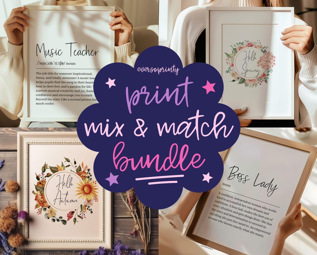 Mix and Match Prints, Set of 3 Wall Prints, Print Bundle, Prints Set of ...