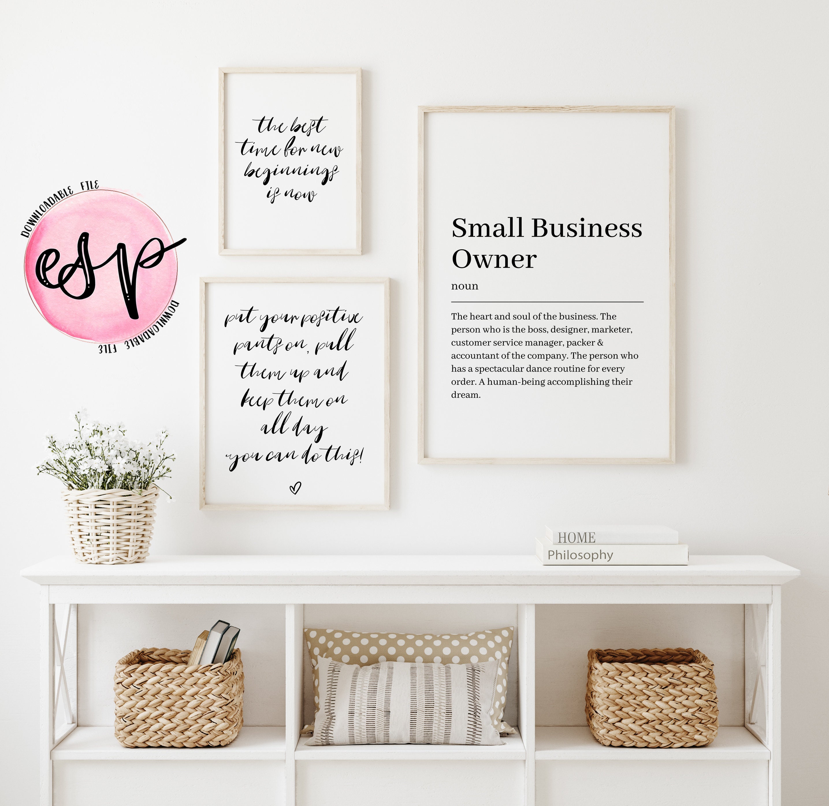 Small Business Owner Printable Wall Art Definition Print Etsy