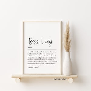 Boss Lady Print, Girl Boss Office Decor, Business Owner Gift, Small Business Supplies, New Business Gift, Business Sign, Business Owner image 6