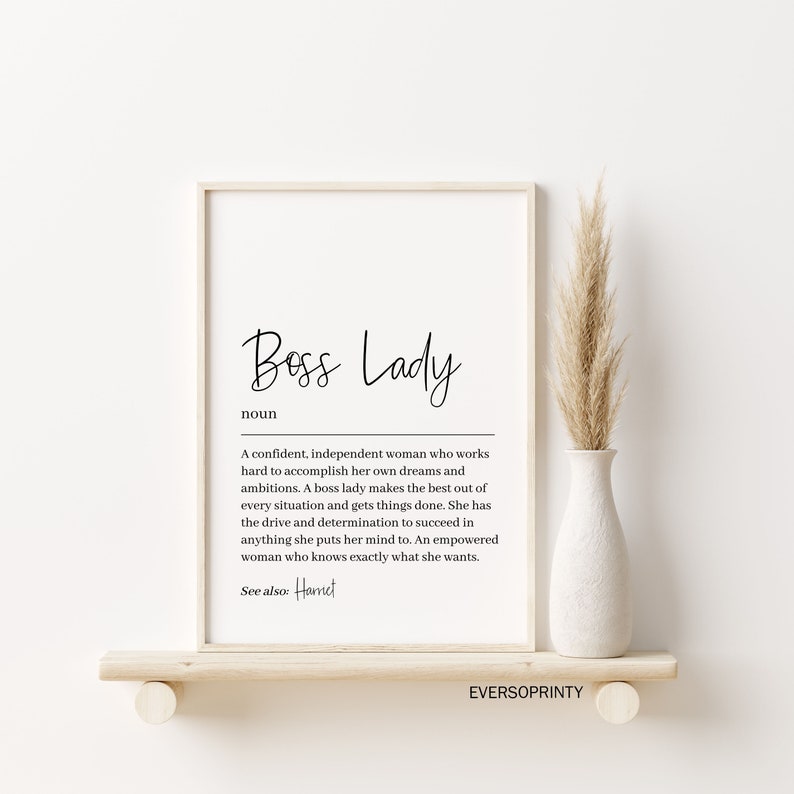 Boss Lady Print, Girl Boss Office Decor, Business Owner Gift, Small Business Supplies, New Business Gift, Business Sign, Business Owner image 6