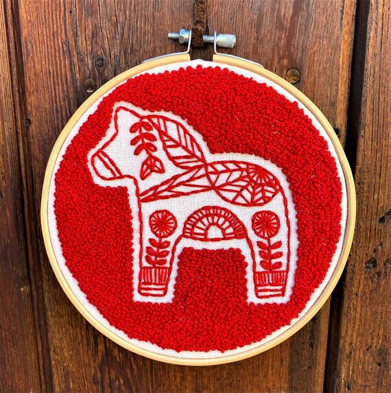Dala Horse Embroidery Pattern Etsy