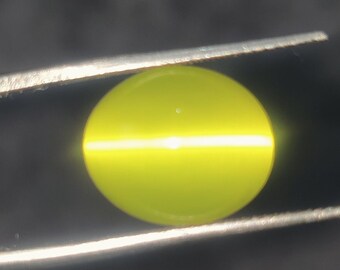 Yellow Monalisa Cats Eye Oval AAA Quality Monalisa Cats Eye Loose Gemstone For Making Jewelry Monalisa Ring Stone