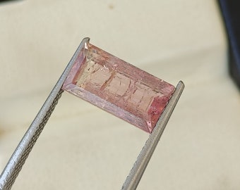 Natural Tourmaline Baguette 2.50Cts Loose Gemstone, Tourmaline Pink Color Stone, For Jewelry Making