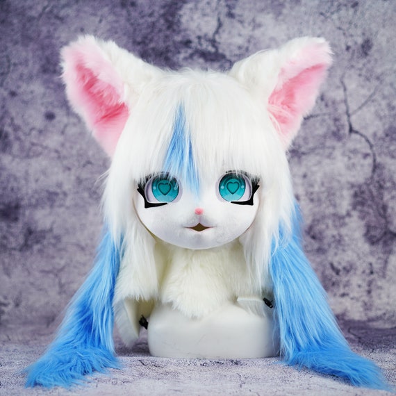 キグ用ファースーツマスク、手作りコスプレファースーツヘッド、キグ