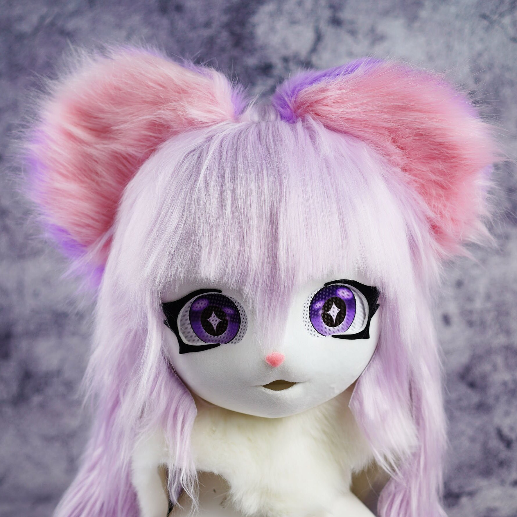 Light Purple Kig Fursona Head , Kemono Mask Head, Cosplay