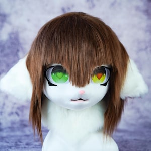 Kig Fursuit mask for Performers | Breathable Animal Costume Mask | Adjustable Furry Character Hood | Beginner Friendly | Sheep Mask