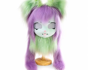 Custom fursuit mask, Furry Cosplay Head, Alien cat mask, Therian mask, Convention Gear, Kawaii Cosplay, Halloween Gift 2026