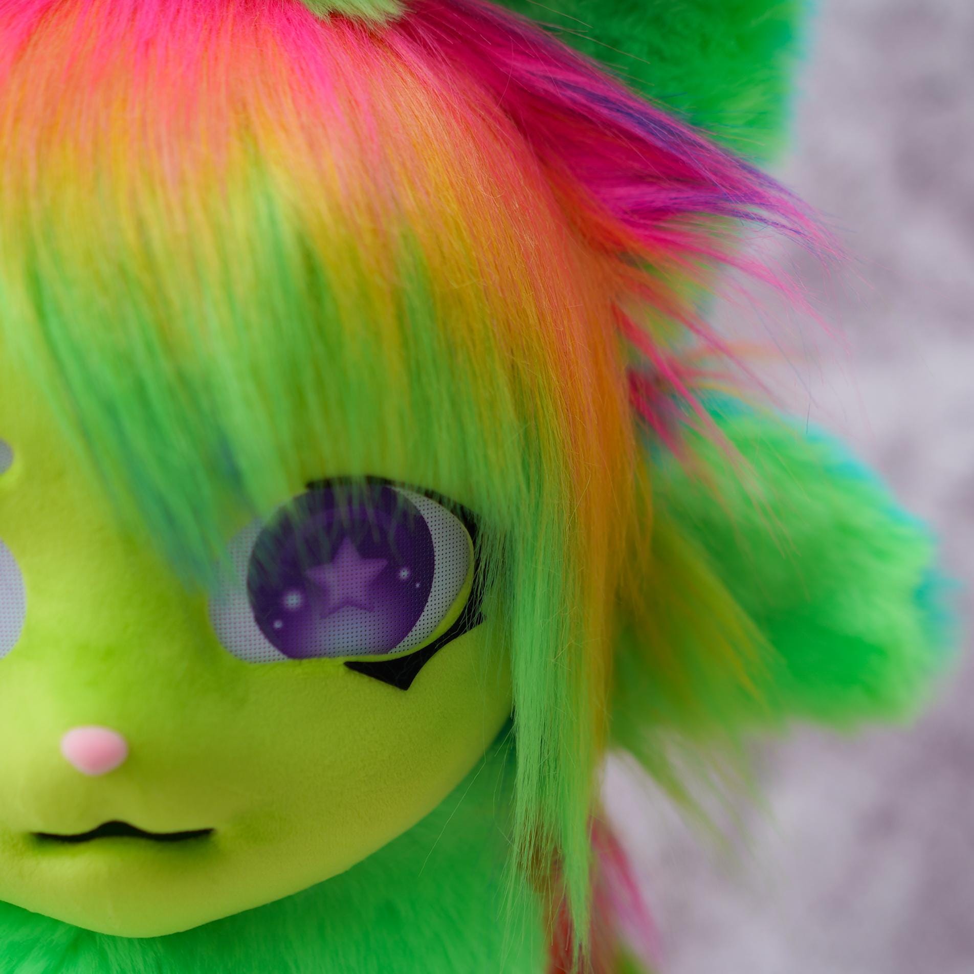 Alien Neno Cat Fursuit Partial Set | Lime Green Cat Fursuit Mask ...