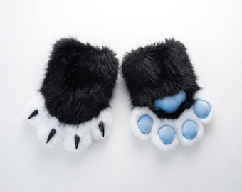 Fursuit Hand Paws: 4-Finger Furry Handpaws & Cosplay Paws | Squeaky Costume Claws, Furry Cosplay Paws, Squeaky Kigurumi Convention Handpaws