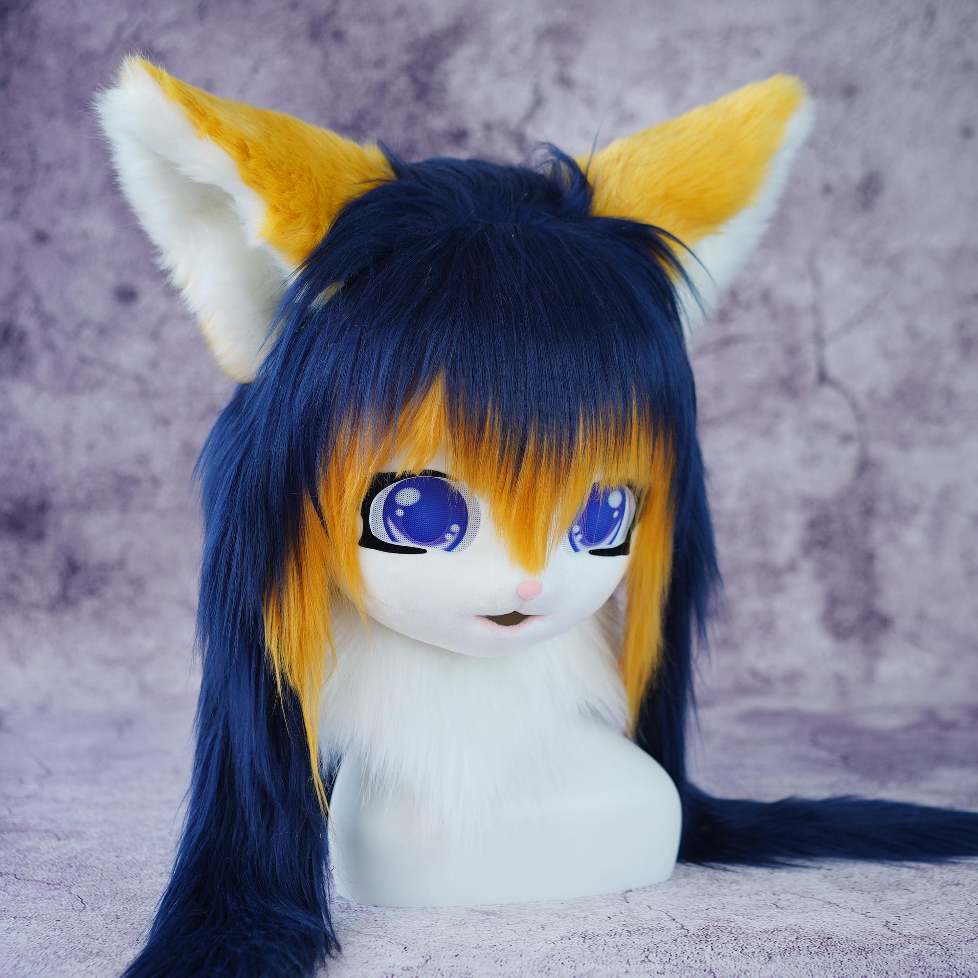 Custom Faux Fur Mask | Furry Fandom Cosplay Headpiece | Anthro Animal ...