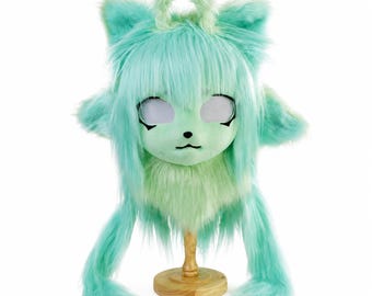 Alien cat mask, Custom fursuit head, Furry Cosplay Head, Therian mask, Convention Gear, Kawaii Cosplay Gift, Comic con accessory