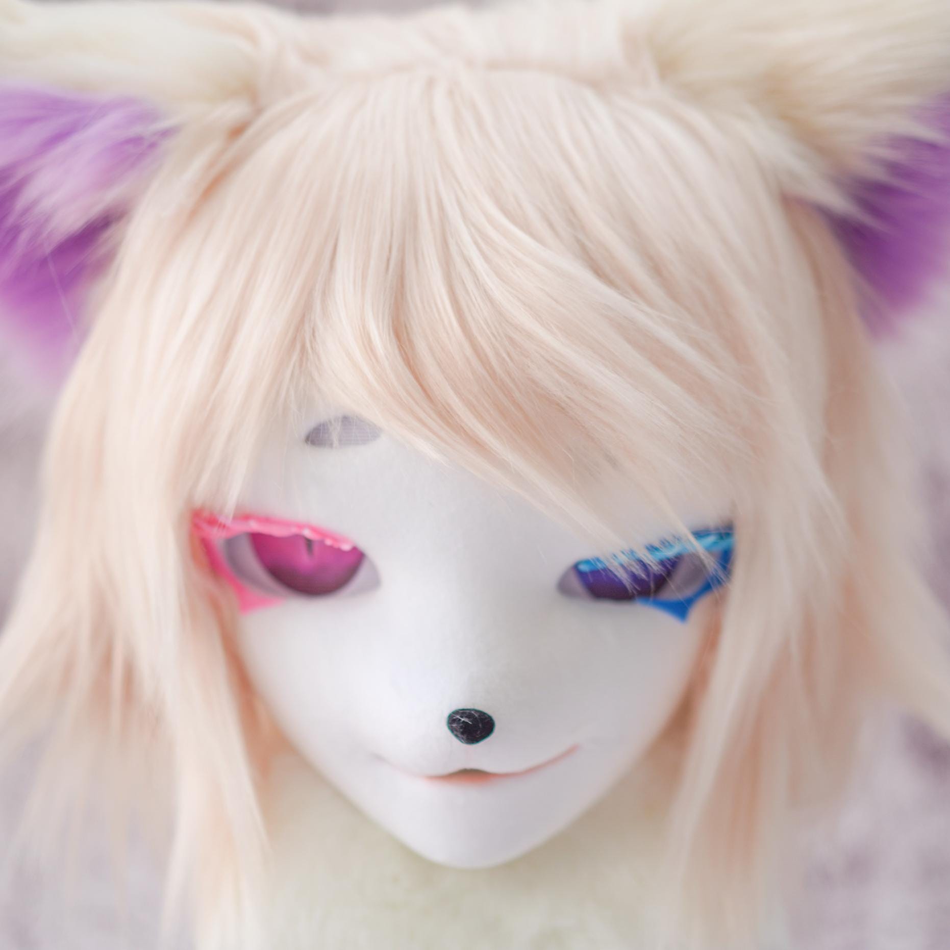 Kitsune Cosplay Mask, Kig Animal Mask Fox, Kigurumi Fursuit Furry Head ...