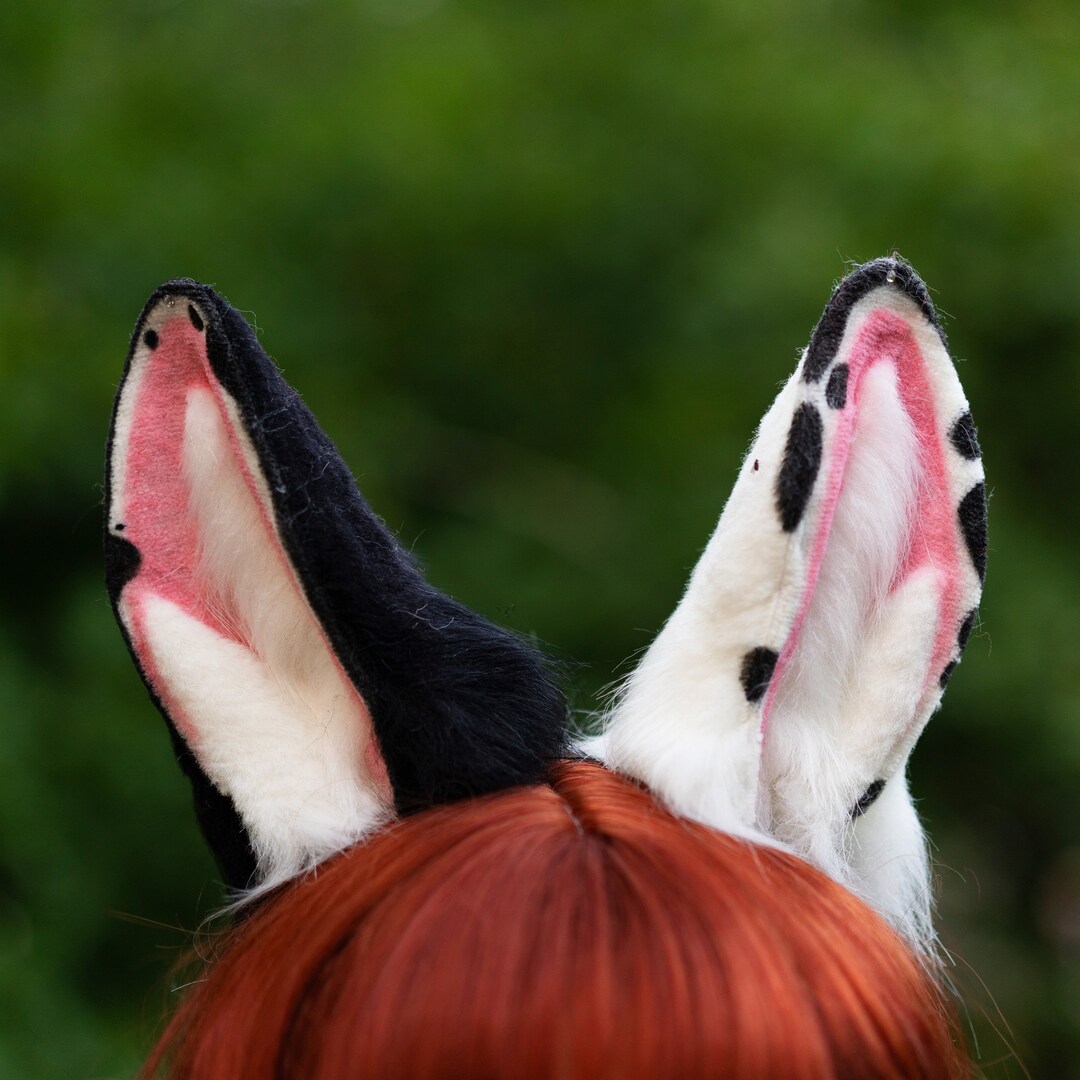 Vintage Rabbit Earsyinyang Bunny Ears Spoty Bunny Etsy