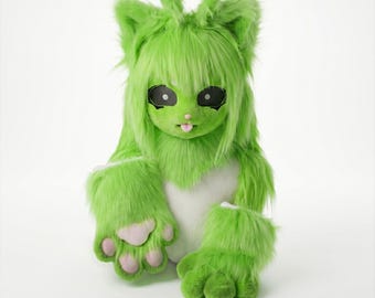 Fursuit Cosplay Alien Cat Mini Partial Mask Set - Etsy