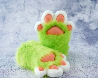 Handstulpen Elfe Pfote Pfote Pfote mit Quietsche Pfote Geburtstag Geschenk Geburtstagsgeschenk pelzige Handschuhe-Hündchen