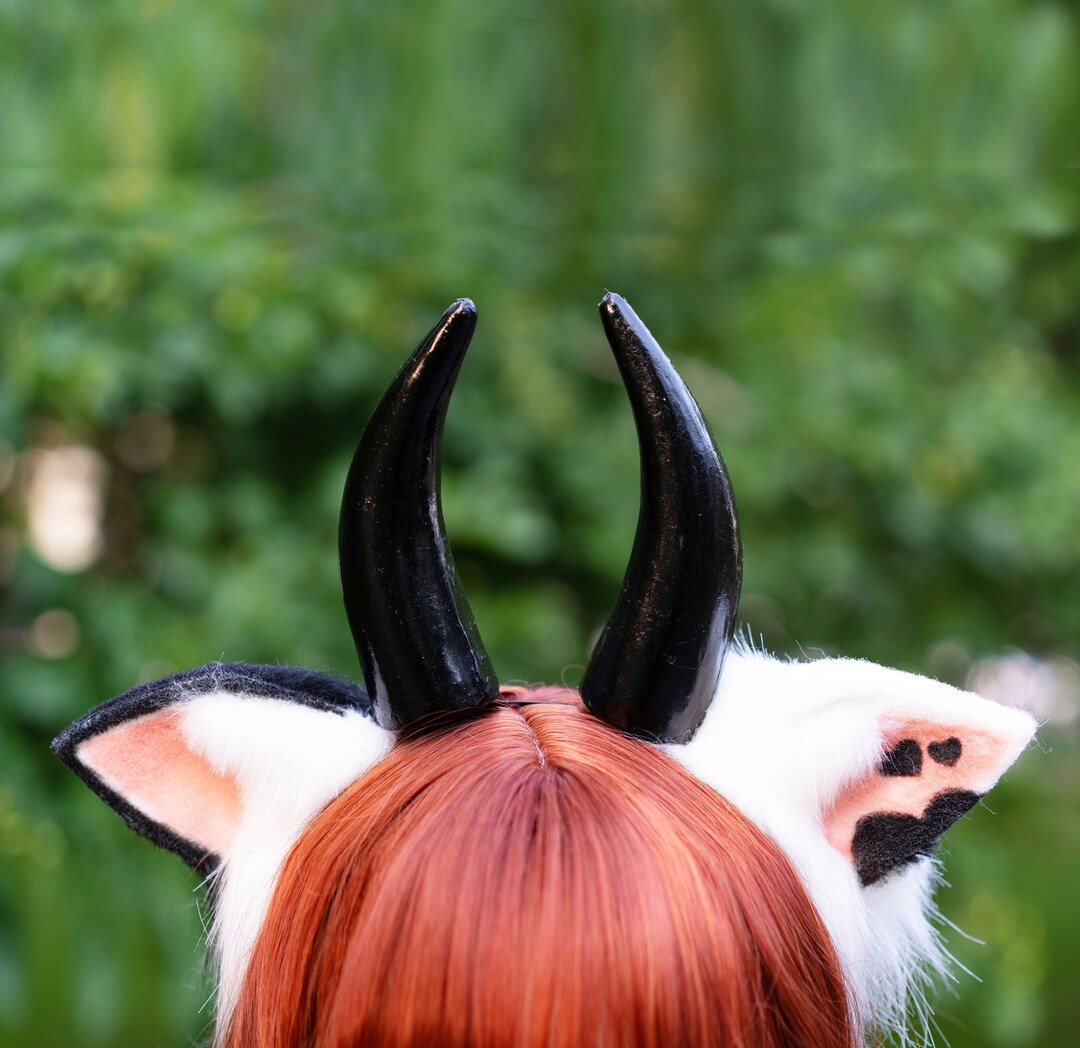 Dairy Cow Ears Horns Headbandb017 Etsy
