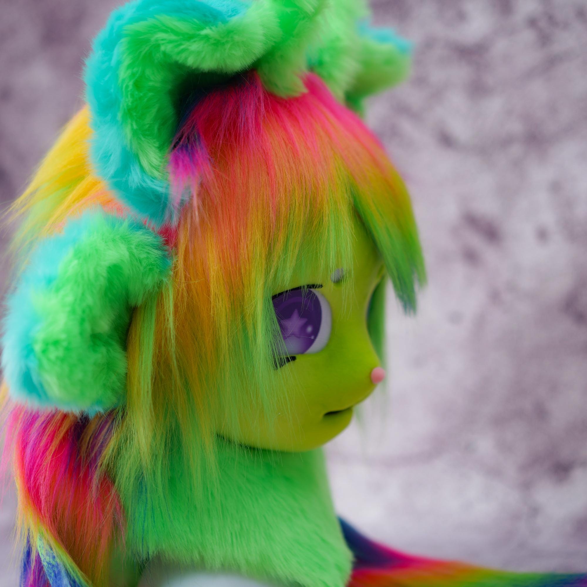 Alien Neno Cat Fursuit Partial Set | Lime Green Cat Fursuit Mask ...
