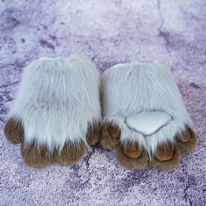 Puffy Paws , comic con furusit ,furry gloves, Plush Hand Paws for Fursuit, Comic-Con & Cosplay, cat wolf tiger fox play