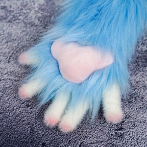 Anthro Furry Cat paws,Custom Fursuit Handpaws , Paw gloves-5 finger furry faux fur handmade  paws, Cosplay Animal paws,fursuit gloves
