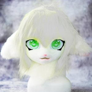 Kig Kemono Mask,fursiut head，kig Cat Mask ,handmade King Cat Mask ,Furry Cosplay Mask Head , Animal mask Birthday gift, Fursuit mask head,