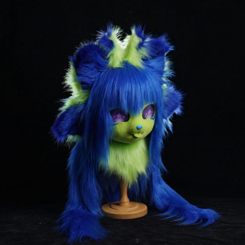Fursuit Mask and Paws Set | Toony Plantigrade Cosplay | Breathable Anti-Slip Gear image 5