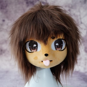 Custom Fursuit Mask Kigurumi Style - Premium Faux Fur Animal Character Head for Anthro Cosplay Furry Community Halloween Gift
