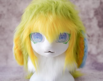 Kaninmask - Kaninkostym för kvinnor, pastell kawaii-stil, Cottagecore Fantasy-kostym, redo för anime-konferens, Halloweenpresent