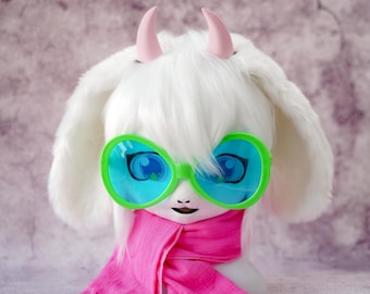 Ralsei Lamb Cosplay, Kemono Furry  Head, Comic Con Gear, Game Lover Gift, Furry Fandom , Deltarune Ralsei Cosplay Fursuit Mask