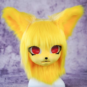 Cheap fursuit head mask, cat fursuit head, Mask Furry Head Mask Fursuit for Cosplay Party- Custom Commission Accepted