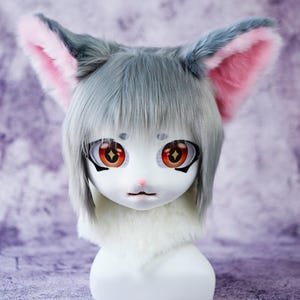 Kig Fursona Head , Kig Kemono Mask Head, Cosplay Furrysuit Mask ,Animal mask Birthday gift Fursuit mask head,Costume Kemono Furry  Head