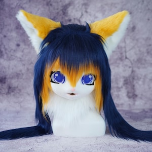 Custom Faux Fur Mask | Furry Fandom Cosplay Headpiece | Anthro Animal Roleplay Gear Beast Head Cosplay Animal mask Birthday gift