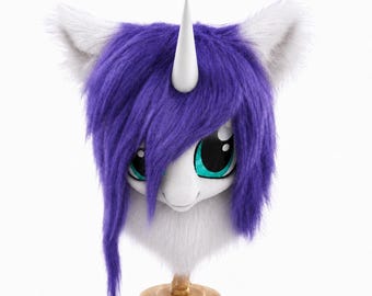 Rarity MLP Cosplay Mask, Fursuit Unicorn head, Furry Pony Cosplay, Therian mask, Convention Gear, Halloween Gift 2026, Gift for child