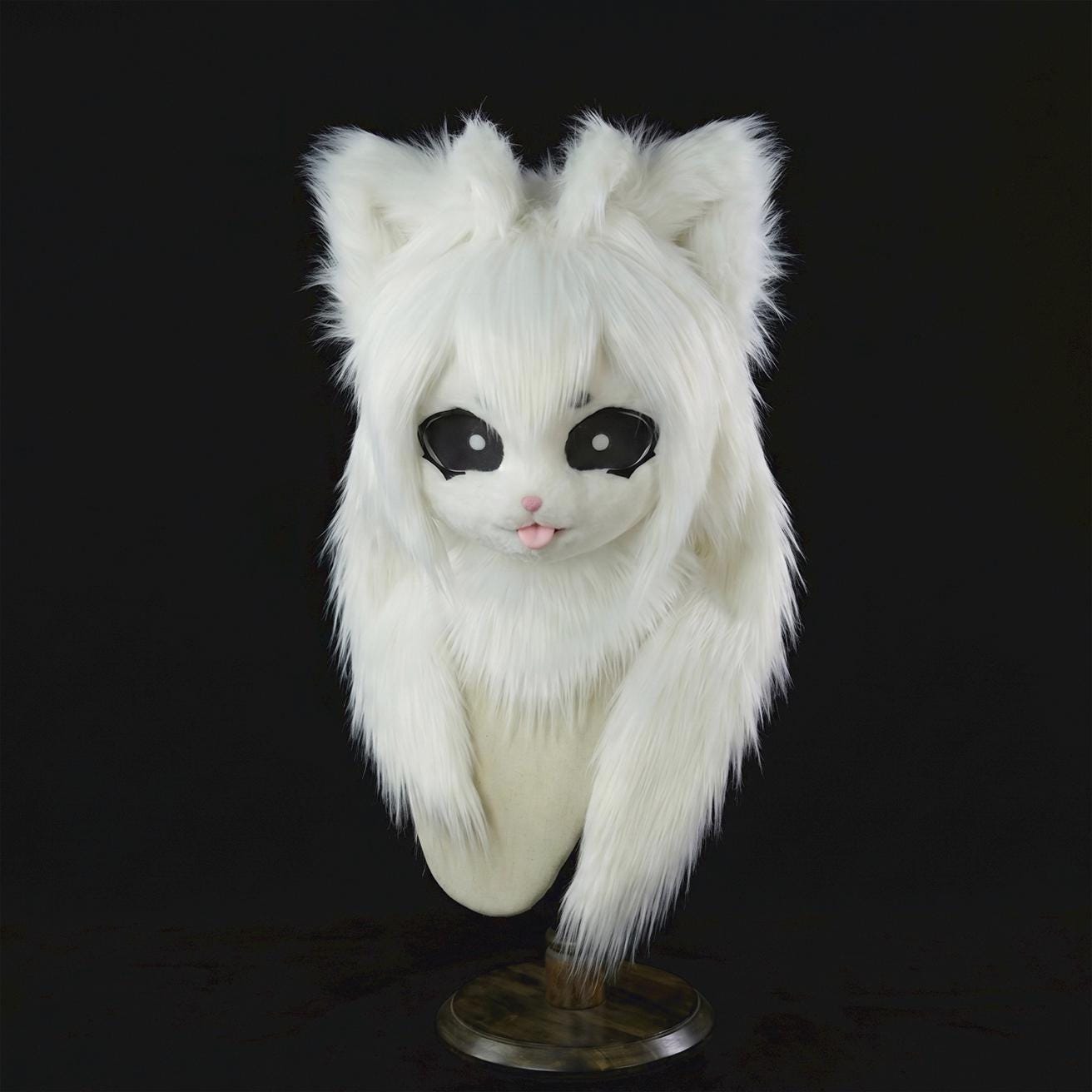 Alien Cat Fursuit Mask丨cat Fursuit Partial Set 丨white Kigurumi Cosplay ...
