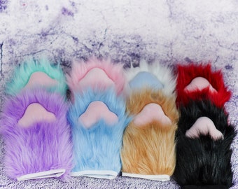 Handgefertigte 5 Finger Fingerlose Katzenpfoten Handschuhe, vegane handgemachte Katzenpfoten, Cosplay Handschuhe für Kinder und Erwachsene