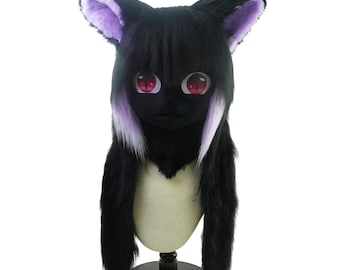 Anime Mask Handmade Fursuit Partial Furry Cosplay Head Therian mask Convention Gear Halloween Gift 2026